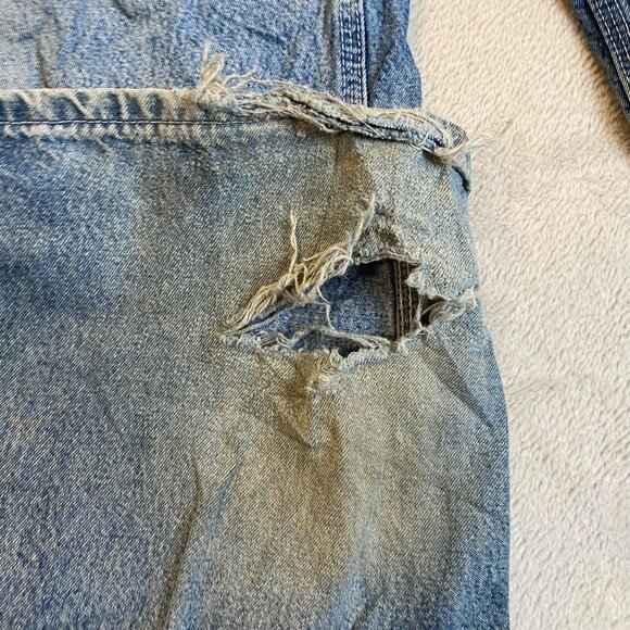 Carhartt Mens Carpenter Pants 42x36 Loose Original Fit Denim Enormous Distressed - Picture 5 of 11